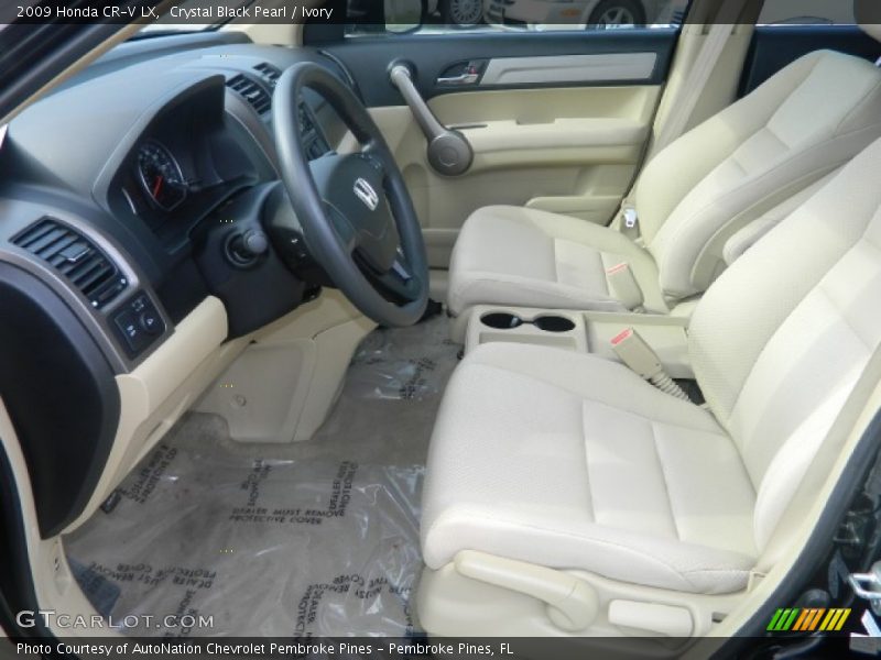 Crystal Black Pearl / Ivory 2009 Honda CR-V LX