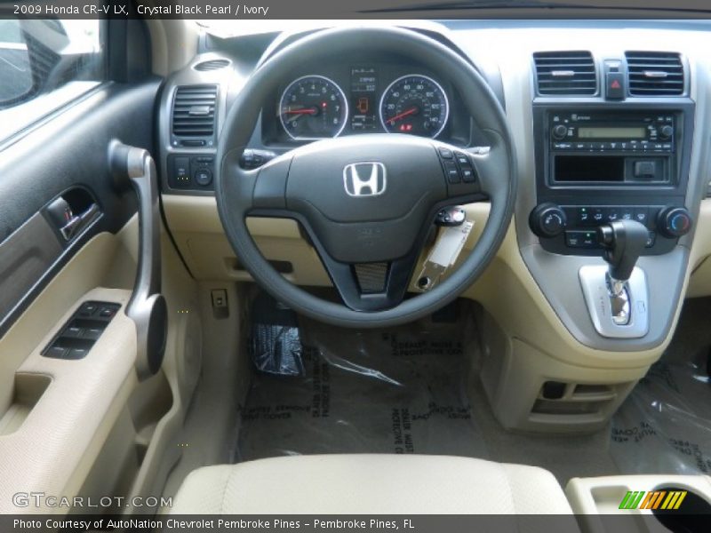 Crystal Black Pearl / Ivory 2009 Honda CR-V LX