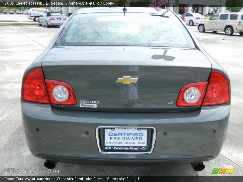 Silver Moss Metallic / Ebony 2009 Chevrolet Malibu LT Sedan