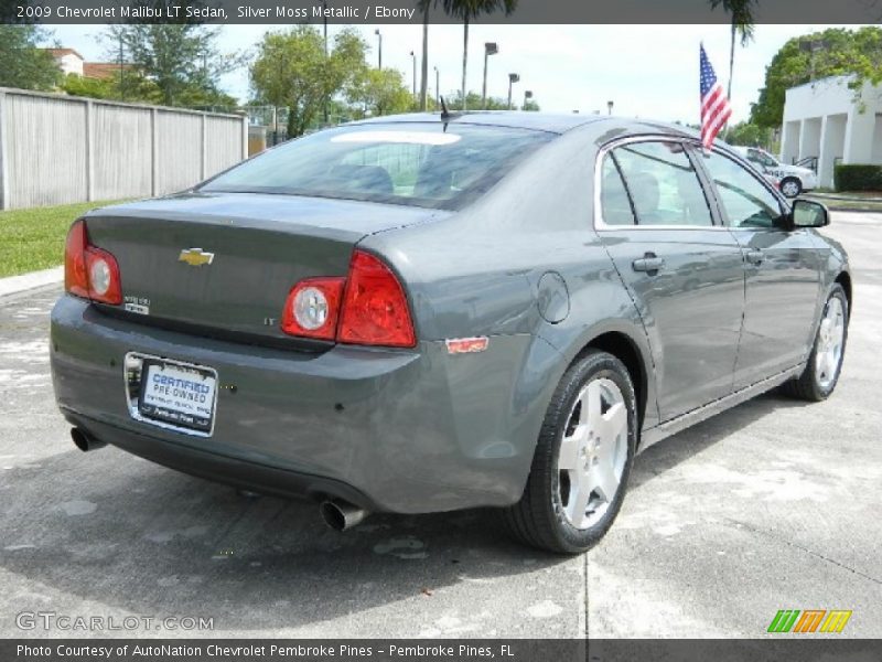 Silver Moss Metallic / Ebony 2009 Chevrolet Malibu LT Sedan