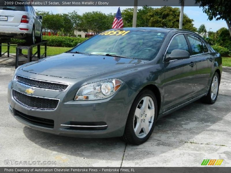 Silver Moss Metallic / Ebony 2009 Chevrolet Malibu LT Sedan