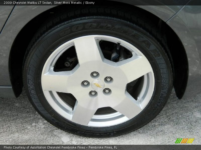 Silver Moss Metallic / Ebony 2009 Chevrolet Malibu LT Sedan