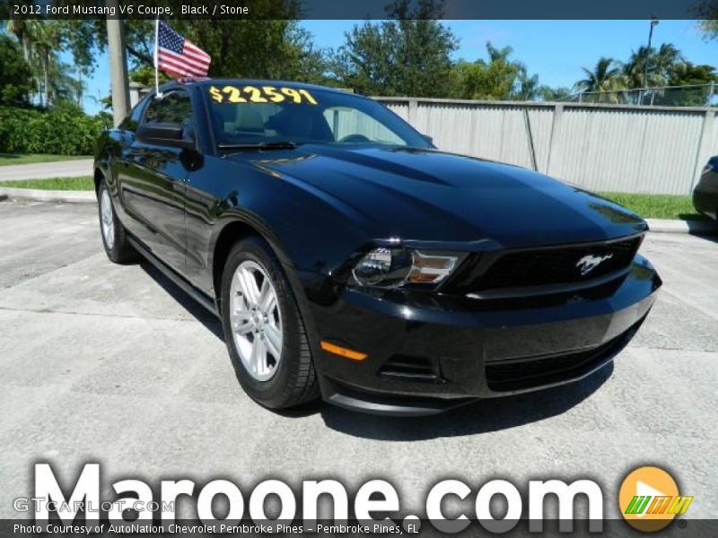 Black / Stone 2012 Ford Mustang V6 Coupe