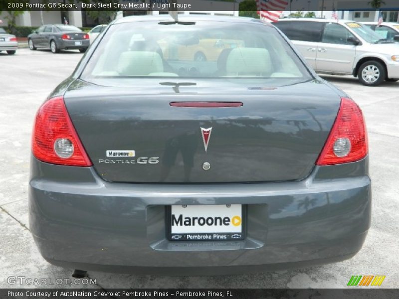 Dark Steel Gray Metallic / Light Taupe 2009 Pontiac G6 Sedan