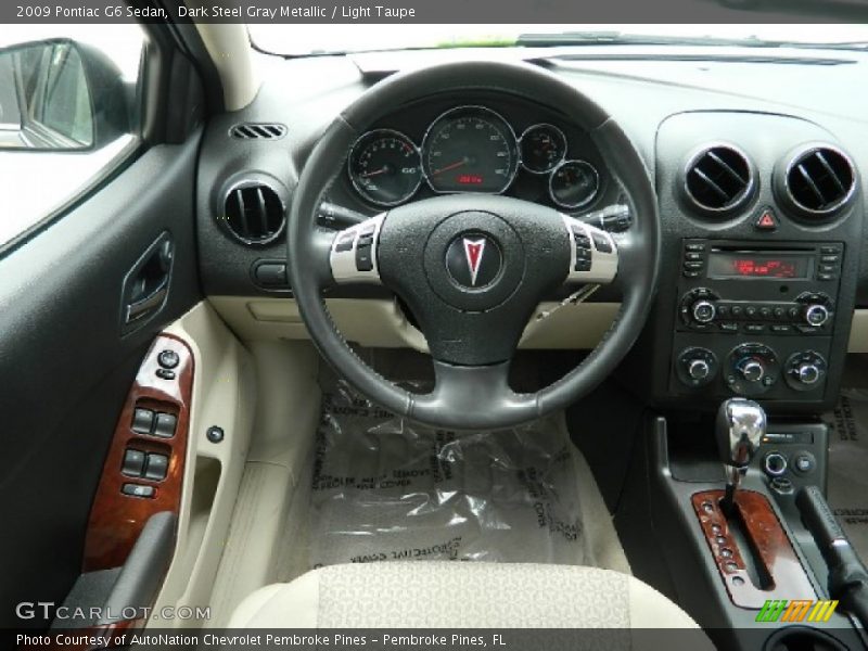Dark Steel Gray Metallic / Light Taupe 2009 Pontiac G6 Sedan