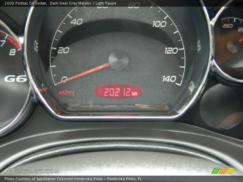 Dark Steel Gray Metallic / Light Taupe 2009 Pontiac G6 Sedan