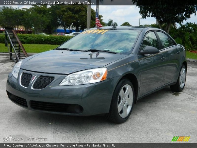 Dark Steel Gray Metallic / Light Taupe 2009 Pontiac G6 Sedan