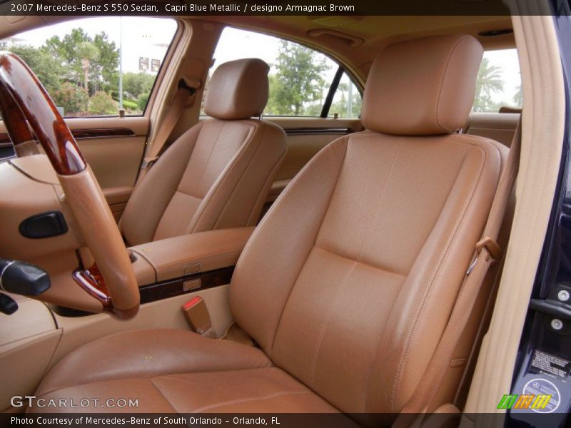 Front Seat of 2007 S 550 Sedan