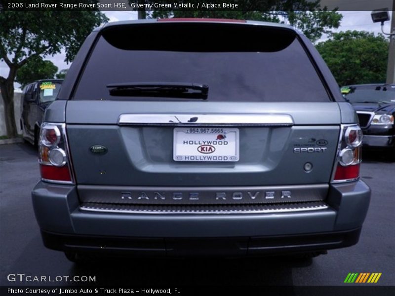 Giverny Green Metallic / Alpaca Beige 2006 Land Rover Range Rover Sport HSE