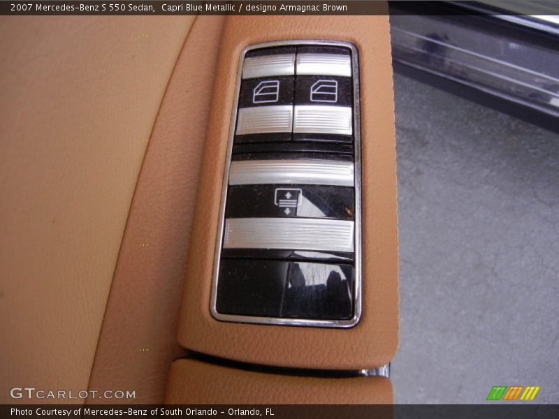 Capri Blue Metallic / designo Armagnac Brown 2007 Mercedes-Benz S 550 Sedan