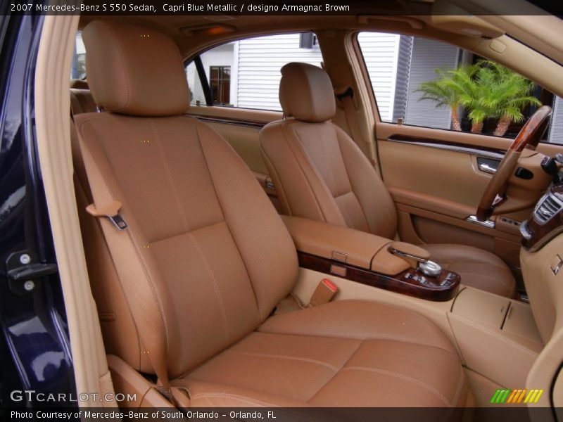  2007 S 550 Sedan designo Armagnac Brown Interior