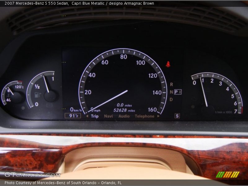  2007 S 550 Sedan 550 Sedan Gauges