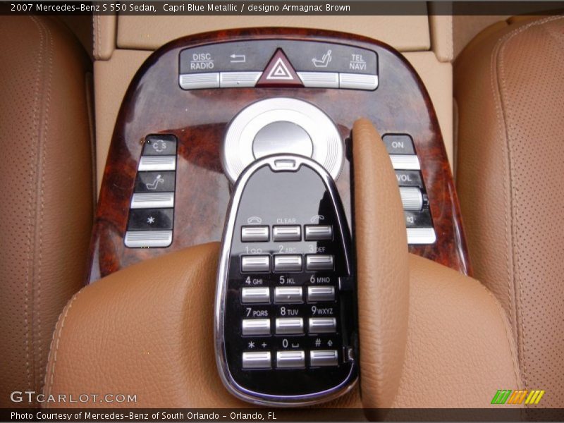 Capri Blue Metallic / designo Armagnac Brown 2007 Mercedes-Benz S 550 Sedan