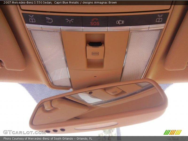 Capri Blue Metallic / designo Armagnac Brown 2007 Mercedes-Benz S 550 Sedan