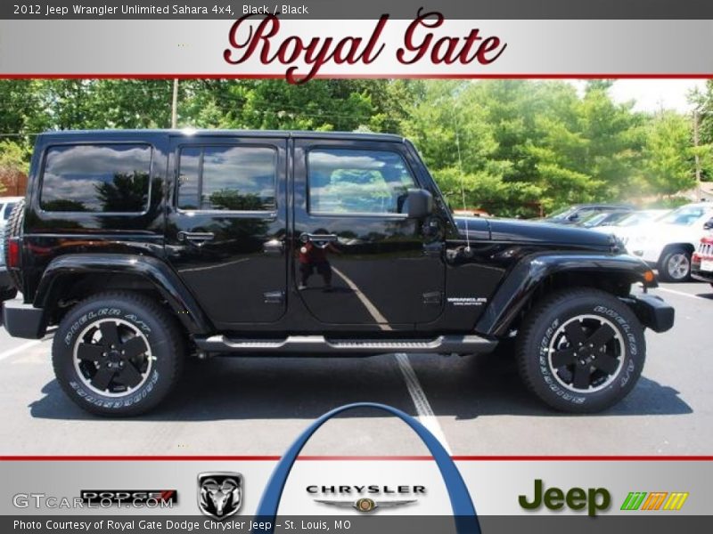 Black / Black 2012 Jeep Wrangler Unlimited Sahara 4x4