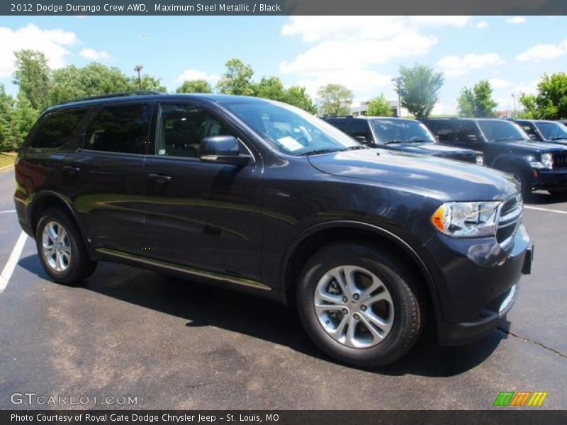 Maximum Steel Metallic / Black 2012 Dodge Durango Crew AWD