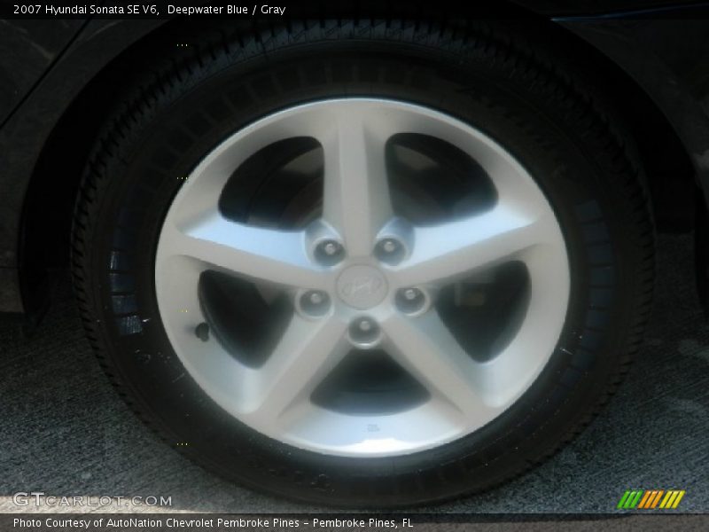 Deepwater Blue / Gray 2007 Hyundai Sonata SE V6