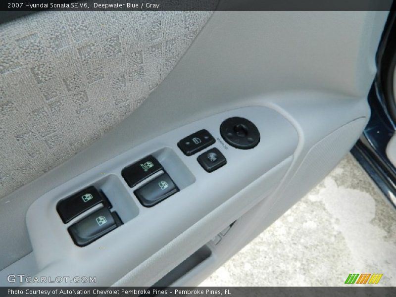 Deepwater Blue / Gray 2007 Hyundai Sonata SE V6