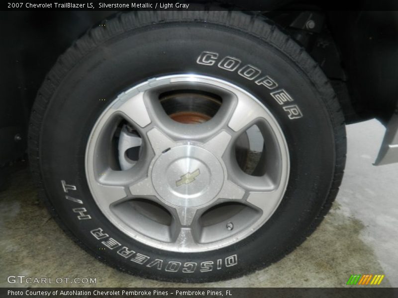 Silverstone Metallic / Light Gray 2007 Chevrolet TrailBlazer LS