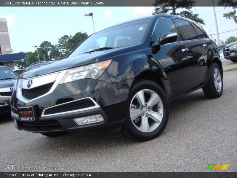 Crystal Black Pearl / Ebony 2011 Acura MDX Technology