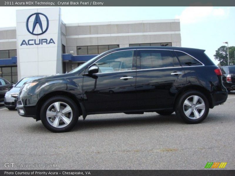 Crystal Black Pearl / Ebony 2011 Acura MDX Technology