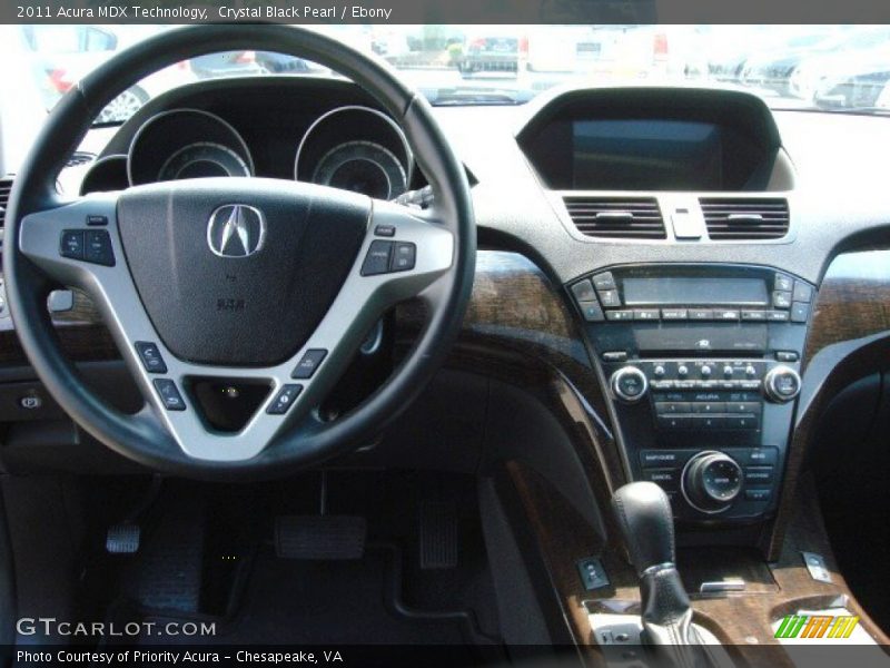 Crystal Black Pearl / Ebony 2011 Acura MDX Technology
