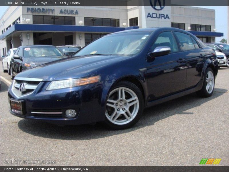 Royal Blue Pearl / Ebony 2008 Acura TL 3.2