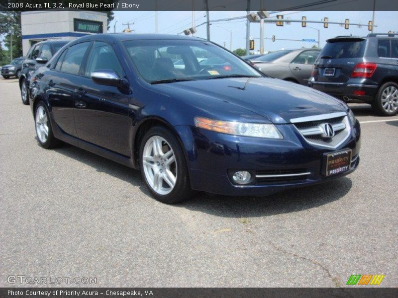 Royal Blue Pearl / Ebony 2008 Acura TL 3.2