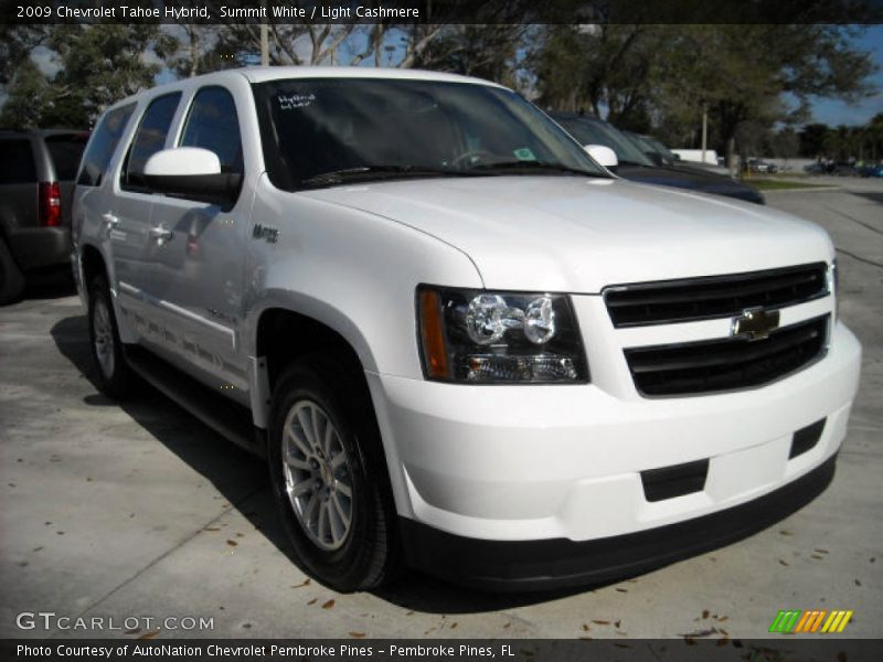 Summit White / Light Cashmere 2009 Chevrolet Tahoe Hybrid