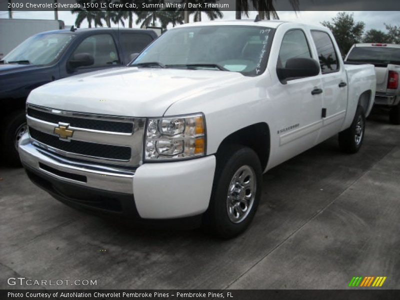 Summit White / Dark Titanium 2009 Chevrolet Silverado 1500 LS Crew Cab