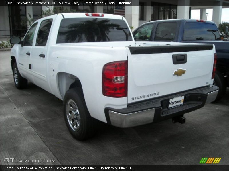 Summit White / Dark Titanium 2009 Chevrolet Silverado 1500 LS Crew Cab