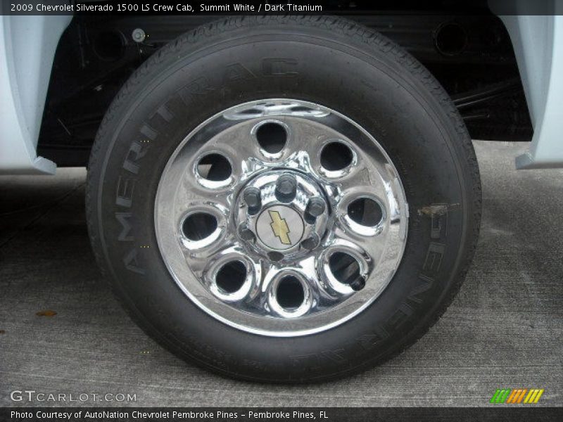 Summit White / Dark Titanium 2009 Chevrolet Silverado 1500 LS Crew Cab