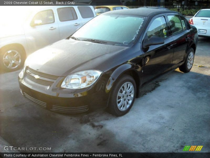 Black / Gray 2009 Chevrolet Cobalt LS Sedan