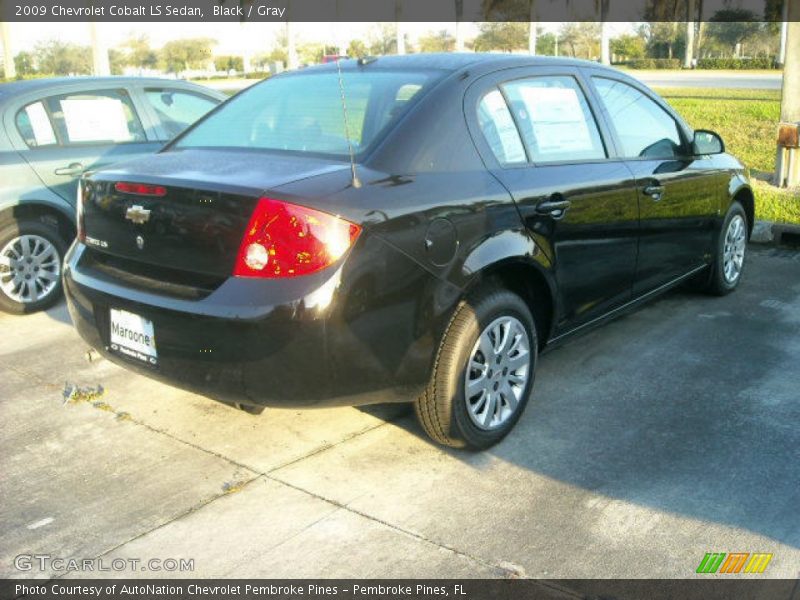 Black / Gray 2009 Chevrolet Cobalt LS Sedan