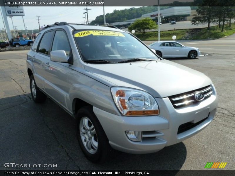 Satin Silver Metallic / Black 2008 Kia Sportage EX V6 4x4