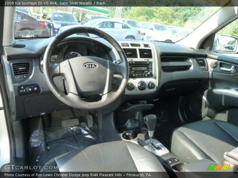 Satin Silver Metallic / Black 2008 Kia Sportage EX V6 4x4