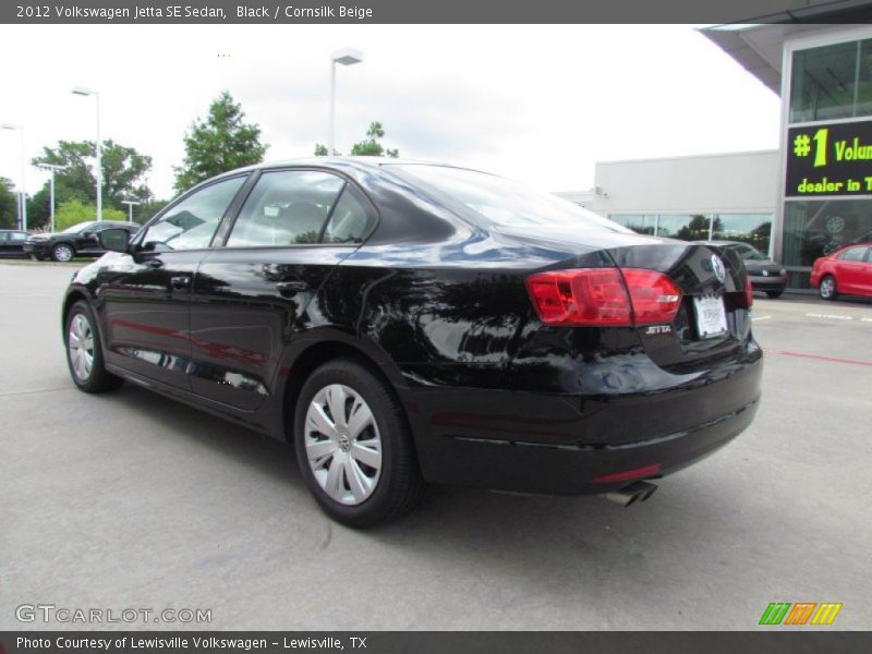 Black / Cornsilk Beige 2012 Volkswagen Jetta SE Sedan