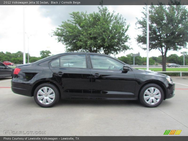 Black / Cornsilk Beige 2012 Volkswagen Jetta SE Sedan