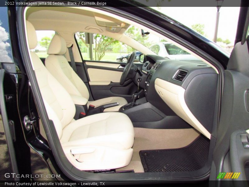 Black / Cornsilk Beige 2012 Volkswagen Jetta SE Sedan