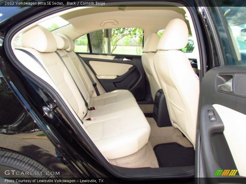 Black / Cornsilk Beige 2012 Volkswagen Jetta SE Sedan