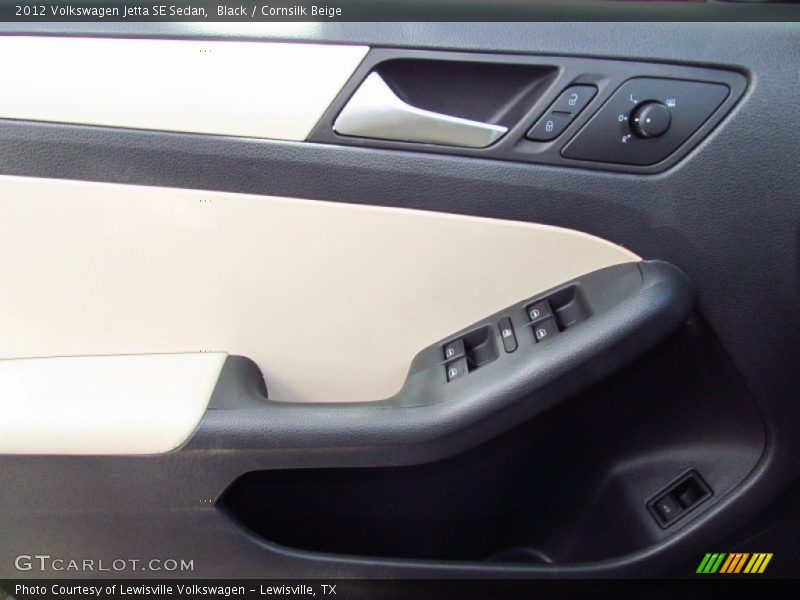 Black / Cornsilk Beige 2012 Volkswagen Jetta SE Sedan