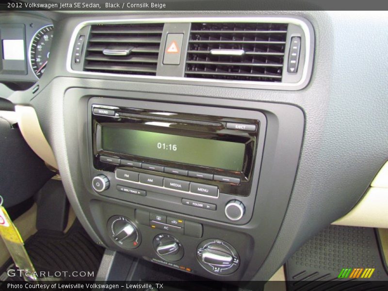 Black / Cornsilk Beige 2012 Volkswagen Jetta SE Sedan
