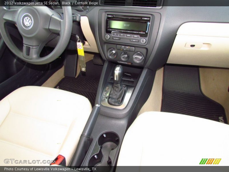 Black / Cornsilk Beige 2012 Volkswagen Jetta SE Sedan