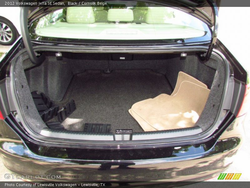 Black / Cornsilk Beige 2012 Volkswagen Jetta SE Sedan