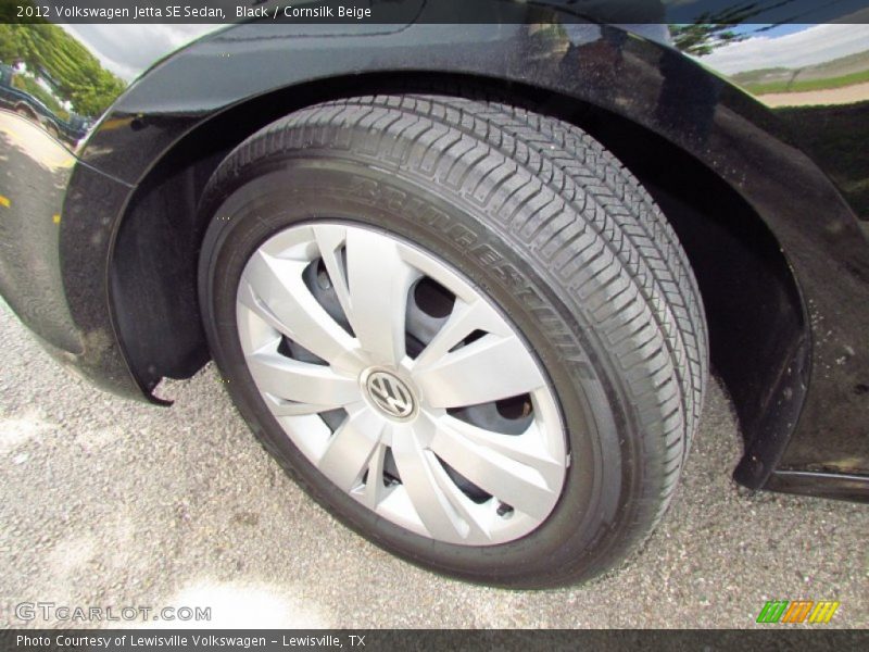 Black / Cornsilk Beige 2012 Volkswagen Jetta SE Sedan