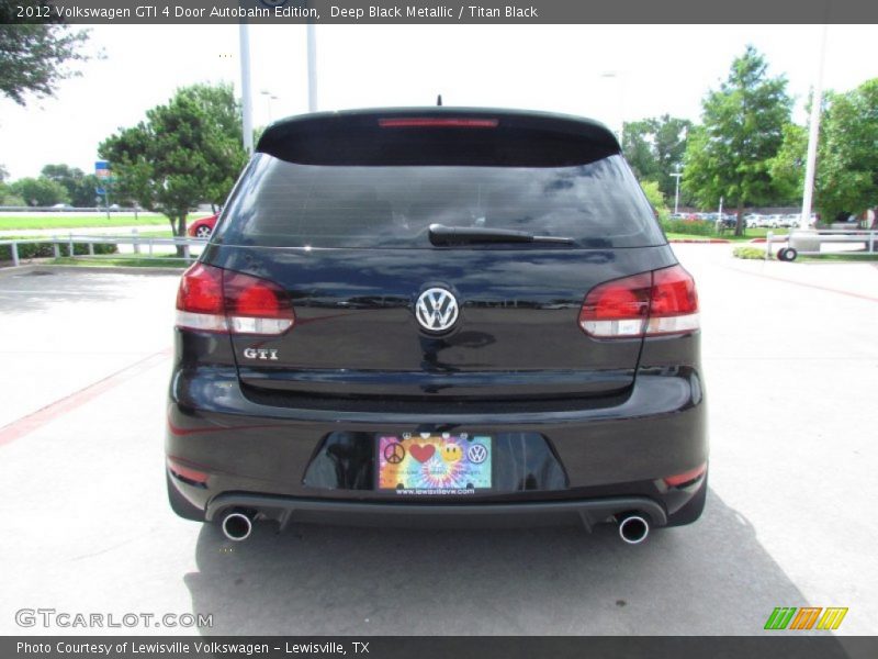 Deep Black Metallic / Titan Black 2012 Volkswagen GTI 4 Door Autobahn Edition