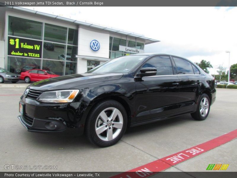 Black / Cornsilk Beige 2011 Volkswagen Jetta TDI Sedan