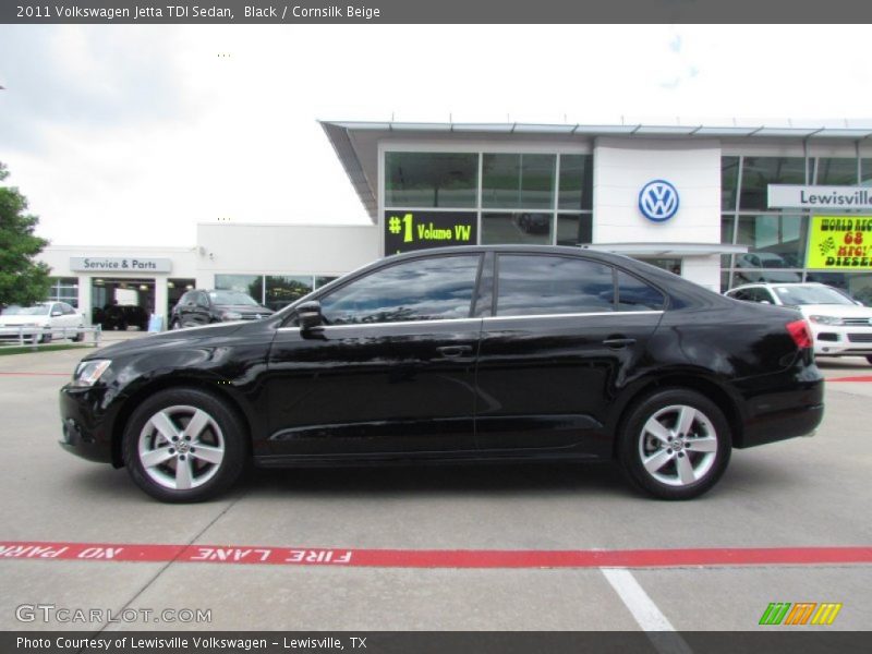 Black / Cornsilk Beige 2011 Volkswagen Jetta TDI Sedan