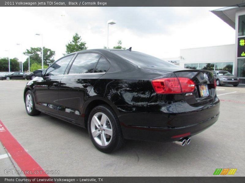 Black / Cornsilk Beige 2011 Volkswagen Jetta TDI Sedan