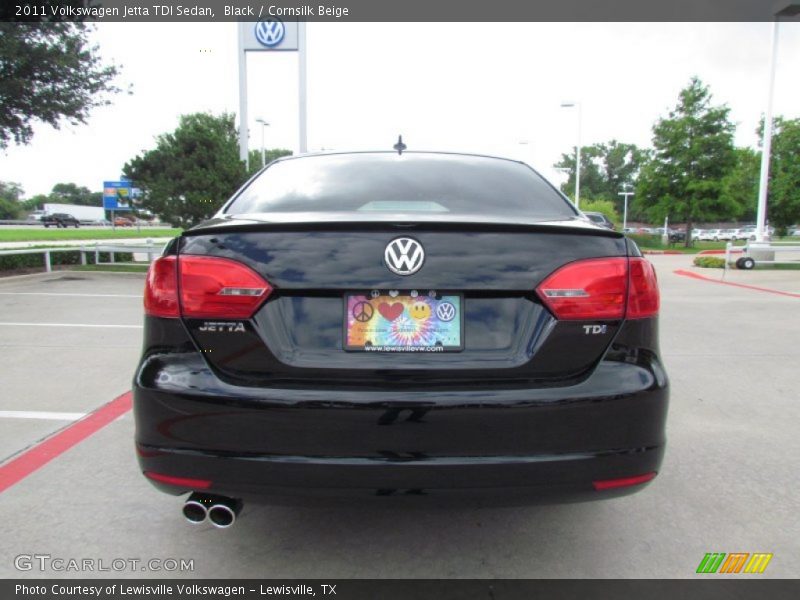 Black / Cornsilk Beige 2011 Volkswagen Jetta TDI Sedan